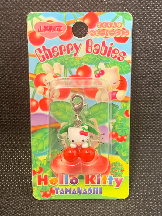 Hello Kitty Gotochi Charm Keychain Sanrio - Yamanashi Cherry Babies