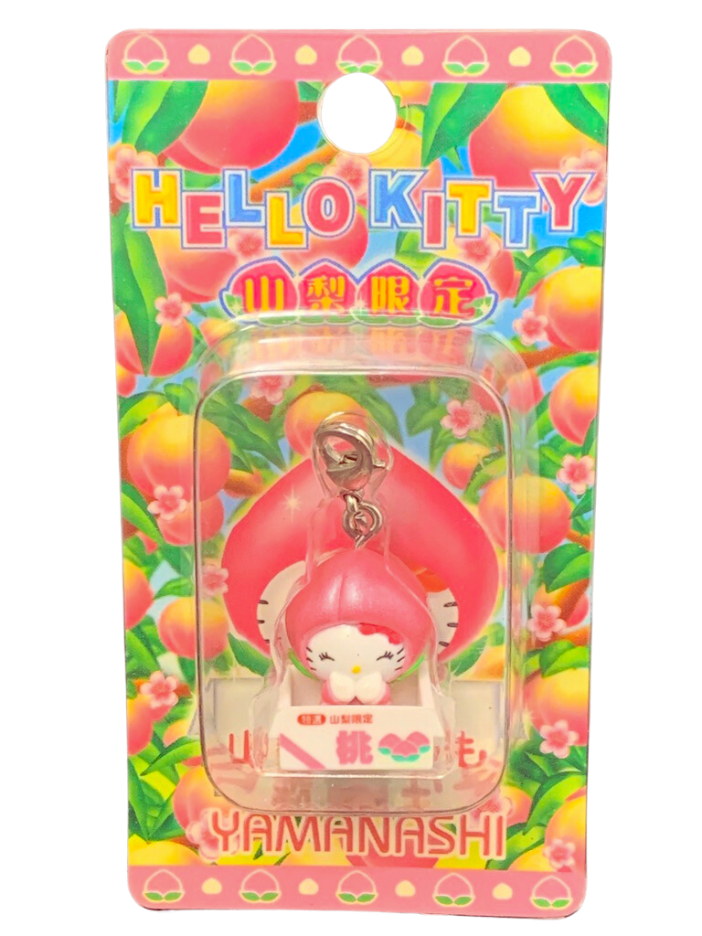 Hello Kitty Gotochi Charm Keychain Sanrio - Yamanashi Peach