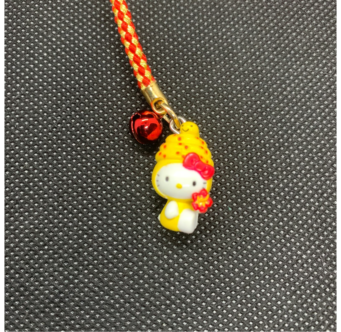 Hello Kitty Gotochi Charm Keychain Sanrio - Okinawa Flower with Snake