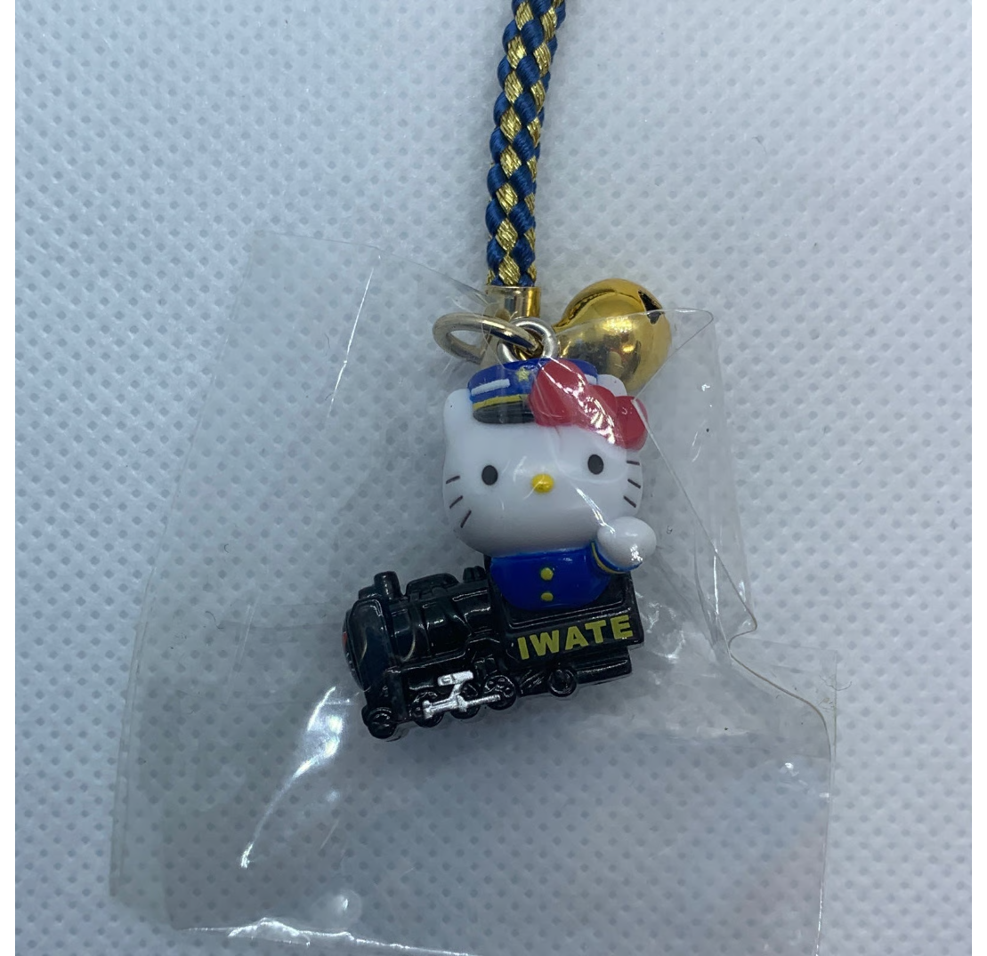 Hello Kitty Gotochi Charm Keychain Sanrio - Iwate Sl Locomotive version