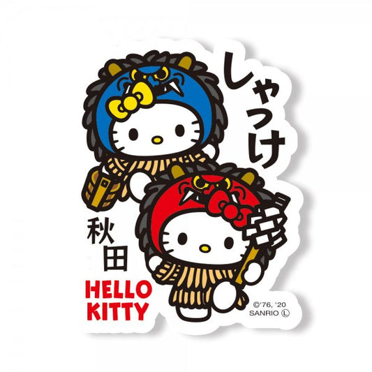Hello Kitty Gotochi Sticker Akita Namahage