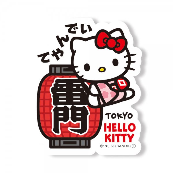 Hello Kitty Gotochi Sticker Tokyo Asakusa Kaminarimon