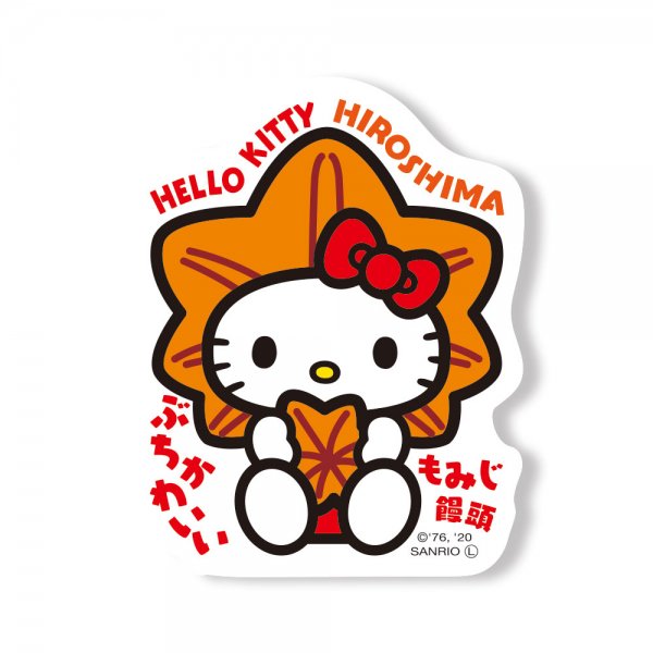 Hello Kitty Gotochi Sticker Hiroshima Maple Leaf Momiji