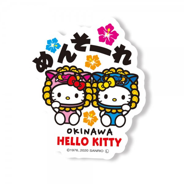 Hello Kitty Gotochi Sticker Okinawa Shisa