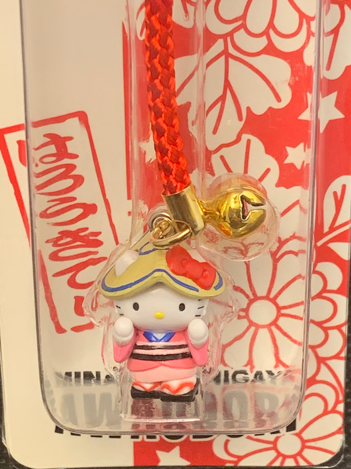 Hello Kitty Gotochi Charm Keychain Sanrio - Minami Koshigaya Awaodori Red