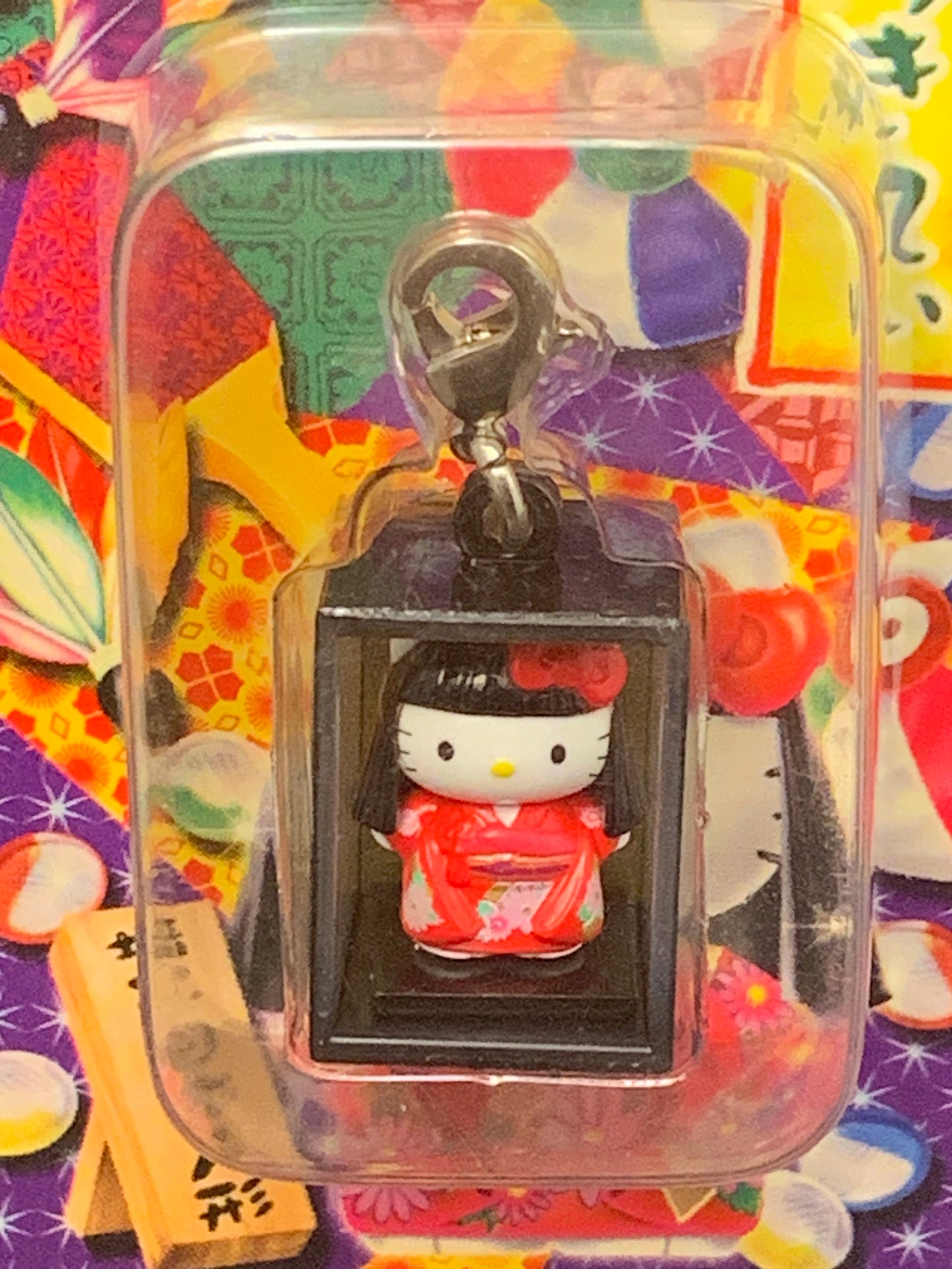 Hello Kitty Gotochi Charm Keychain Sanrio - Saitama Japanese Traditional Doll