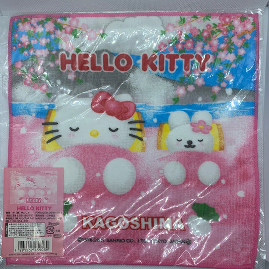 Hello Kitty Gotochi Washcloth / Mini Towel Sanrio - Kagoshima Sleeping Kitty