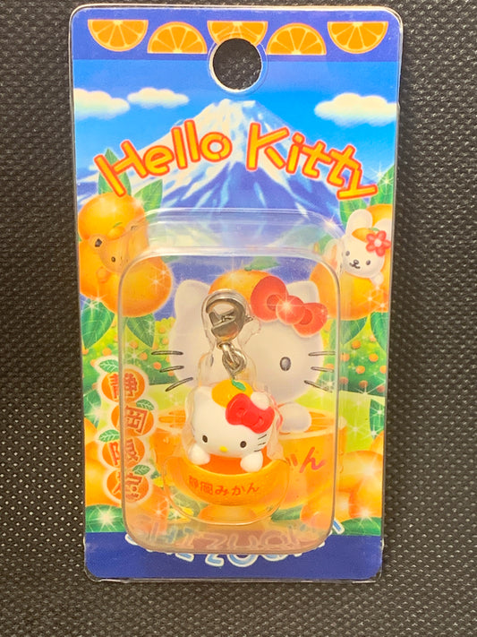 Hello Kitty Gotochi Charm Keychain Sanrio - Shizuoka Mikan Orange