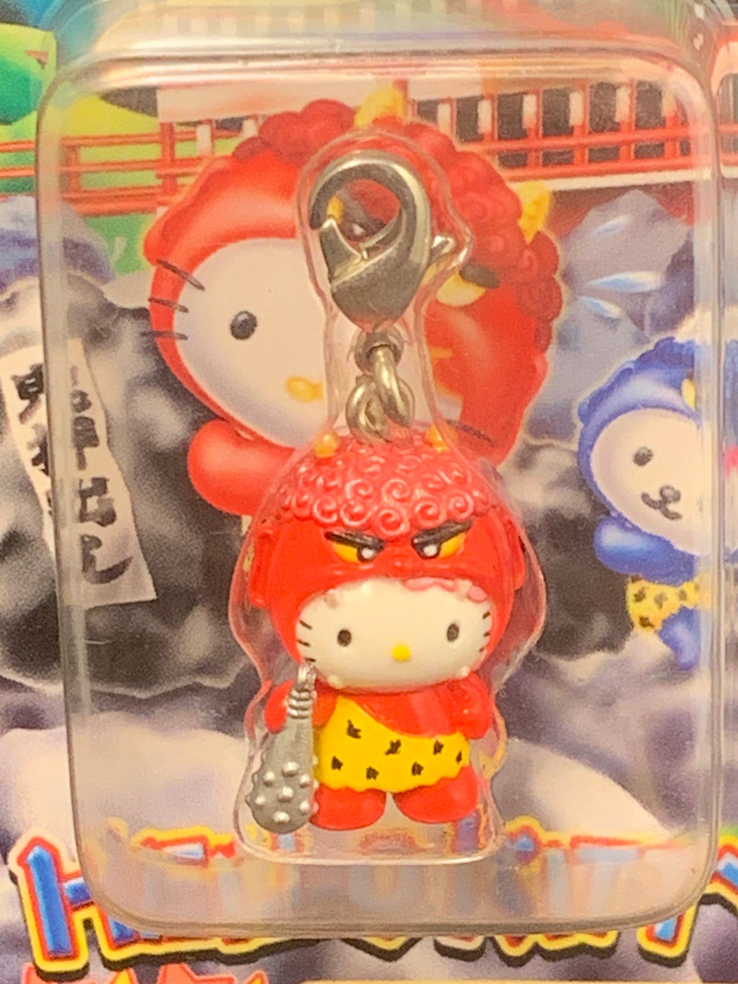 Hello Kitty Gotochi Charm Keychain Sanrio - Gunma Red Oni