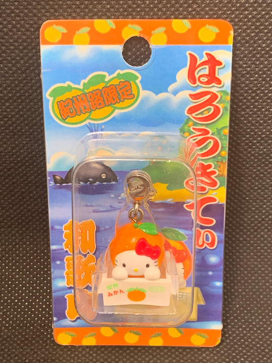 Hello Kitty Gotochi Charm Keychain Sanrio - Wakayama Mikan Orange