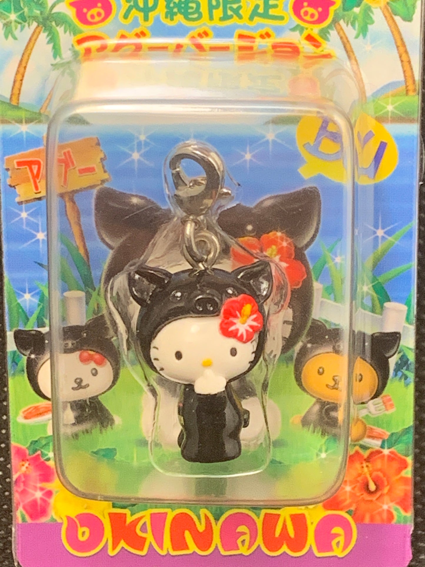 Hello Kitty Gotochi Charm Keychain Sanrio - Okinawa Agu Pig