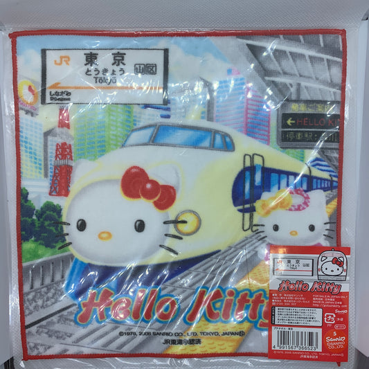 Hello Kitty Gotochi Washcloth / Mini Towel Sanrio - Tokyo Bullet Train Shinkansen