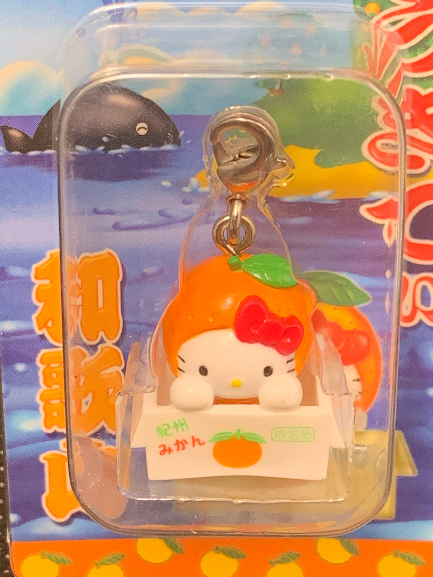 Hello Kitty Gotochi Charm Keychain Sanrio - Wakayama Mikan Orange